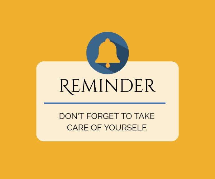 Orange Pastel Reminder Alert Announcement Medium Rectangle Template ...