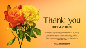 Orange Pastel Thank You Note Digital Display template