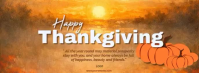 Orange Thanksgiving Celebration Facebook Cover Photo Template