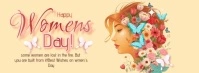 Orange Pastel Women`s Day Facebook Cover Photo template