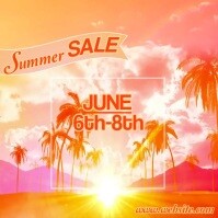 Orange/Pink Gradient Summer Sale IG Post template