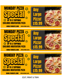 Orange  Pizza Special Ad Flyer (us Letter) template