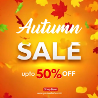 Orange Professional Autumn Sale Instagram Post template