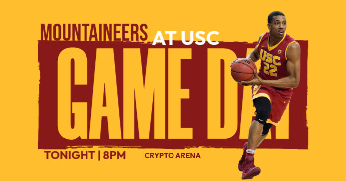 Orange Professional Basketball Gameday Facebook Shared Image template