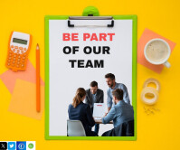 Orange Professional Be Part Of Our Team Large Rectangle template