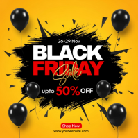 Orange Professional  Black Friday Sale  Instagram Post template