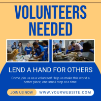 Orange Professional Charity Instagram Post template