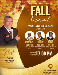 Orange Church Fall Revival Iflaya Template