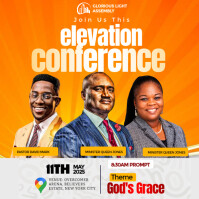 Orange Professional Church Flyers  Instagram Post template
