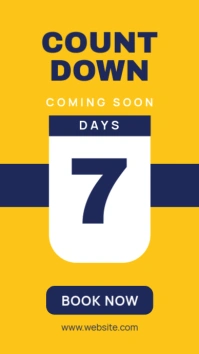 Orange Professional Count Down Poster Instagram Story template