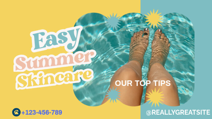 Orange Professional Easy Summer Skin Care Youtube Thumbnail template