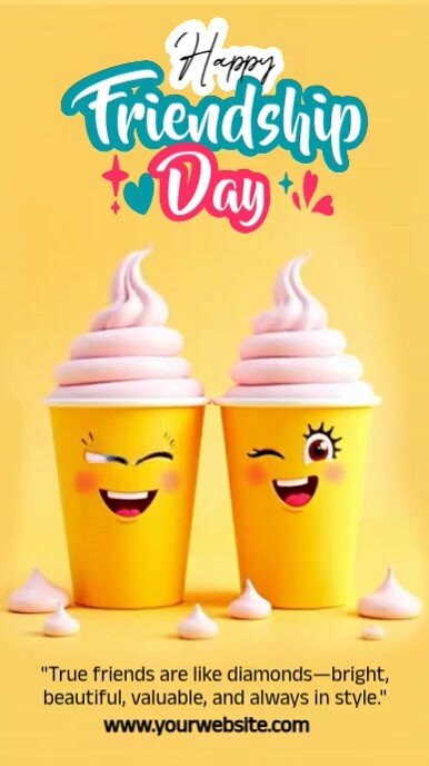 Orange Professional Friendship Day Instagram Reel Instagram-verhaal template