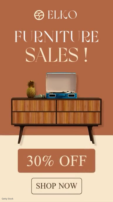 Orange Professional Furniture Sales And Discounts Brown Kaki Minimal Modern Template Design 2025 202 História do Instagram