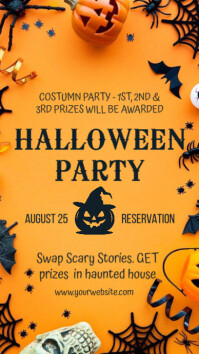Orange Professional Halloween Party Instagram Story template