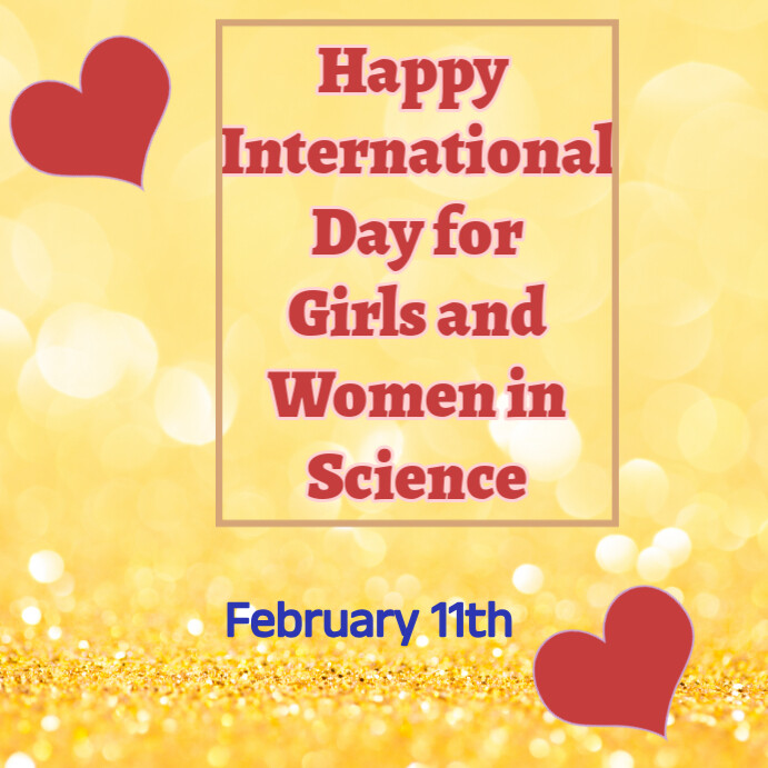 Orange Professional Happy International Day For Girls And Women In Sciencs Instagram Post template