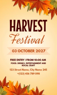Orange Professional Harvest Festival Us Legal template