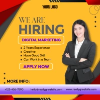 Orange Professional Hiring Square (1:1) template