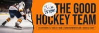 Orange Professional Hockey Twitter Banner template