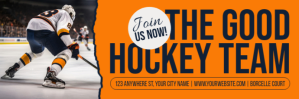 Orange Professional Hockey Twitter Banner Twitter-Kopfzeile template