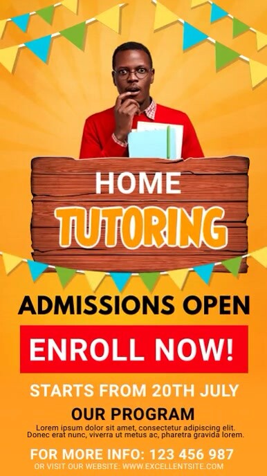 Copy of Orange Professional Home Tutoring Instagram S | PosterMyWall
