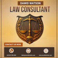 Orange Professional Law Consultant Services Instagram Post template