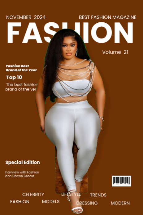 Copy of Orange Professional Magazine Cover Model Poster | PosterMyWall