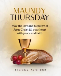 Orange Professional Maundy Thursday Instagram Portrait Video template