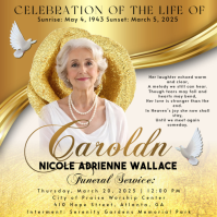 Orange Professional Memorial Service Instagram Post template