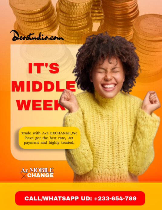 Copy of Orange Professional Middle Week Flyer (us Letter) | PosterMyWall