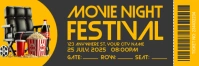 Orange Professional Movie Night Twitter Banner template