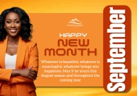 Orange Professional New Month Flyers  A3 template