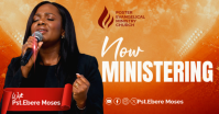 Orange Professional Now ministering Church Event flyer Facebook Shared Image template