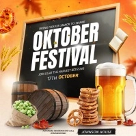 Orange Professional Oktober Fest Instagram Po template