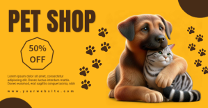 Naranja Pet Shop Promotion Facebook Shared Image Template