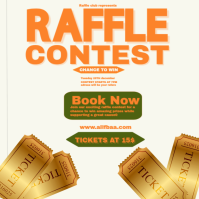 Orange Professional Raffle Instagram Post template