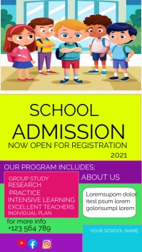 Orange Professional School Admission Digital template