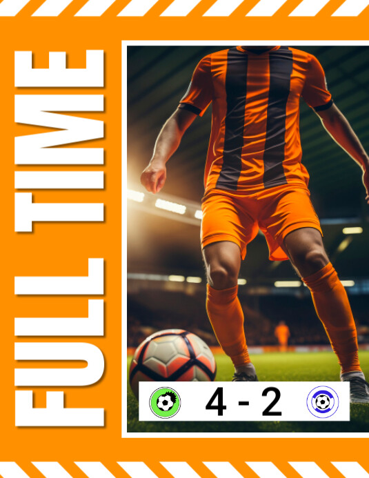 Orange Professional Soccer Football Flyer (us Letter) template