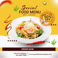 Orange Professional Special Food Menu Instagr Instagram Post template