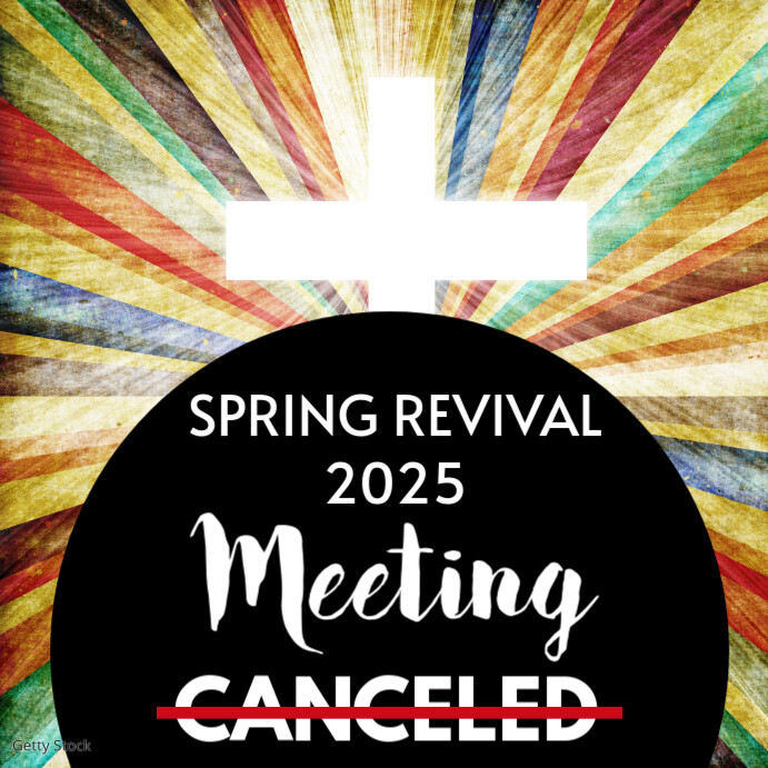 Orange Professional Spring Revival 2025 Meeting Canceled Instagram Post template