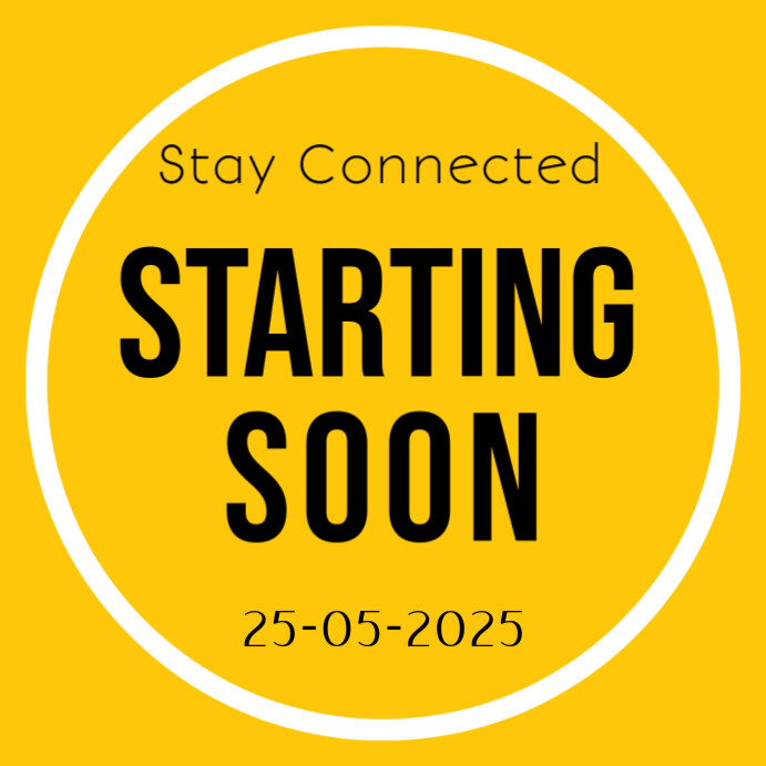 Orange Professional Starting Soon Announcement Instagram Post Template ...