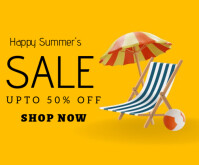 Orange Professional Summer Sale  Medium Rectangle template