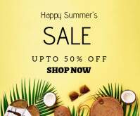 Orange Professional Summer Sale  Medium Rectangle template