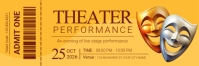 Orange Theater Performance Twitter Banner Template