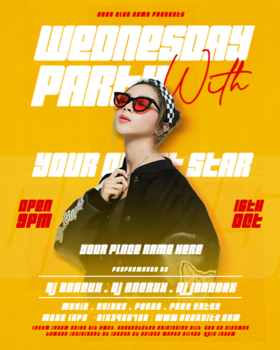 Copy of Orange Professional Wednesday Party Instagram Portrait ...