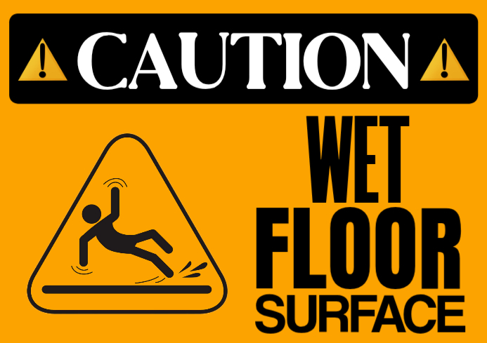 Orange Professional Wet Floor Sign A4 Template | PosterMyWall