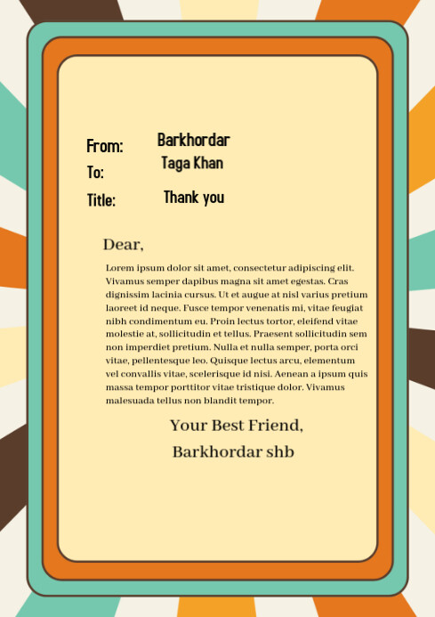 Orange Professional Writing Pages Background A4 Template | PosterMyWall