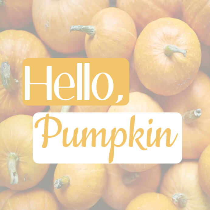 Orange pumpkin Post Instagram template