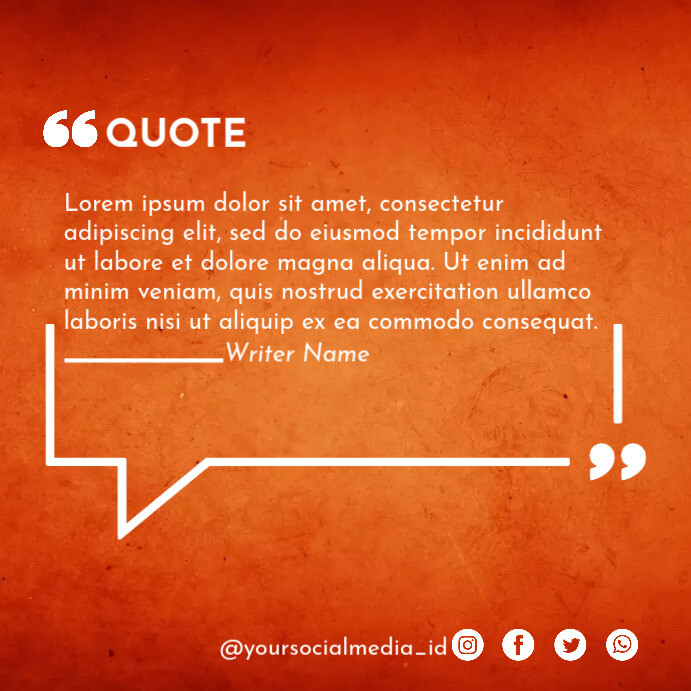 Orange Quote Instagram Post Template PosterMyWall
