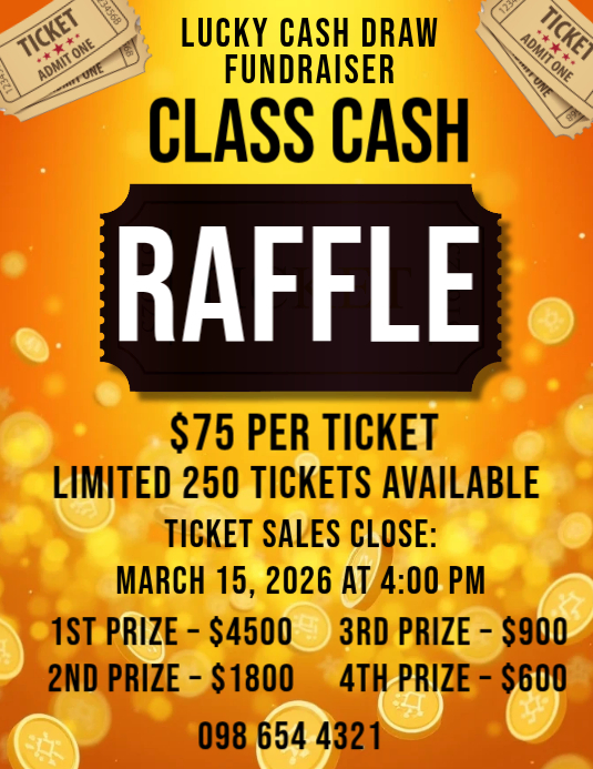 Copy of Orange Raffle Ticket Flyer Flyer (us Letter) | PosterMyWall