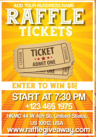 Raffle Tickets A3 Template | PosterMyWall